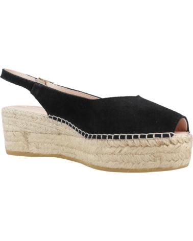 Sandales pour Femme MACARENA ALPARGATAS MUJER MODELO JAVA100 COLOR NEGRO