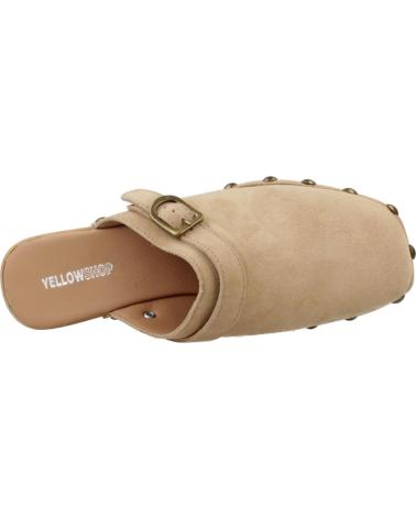 Woman Clogs YELLOW ZUECOS MUJER MODELO SONIA COLOR MARRON CLARO CHEYENE