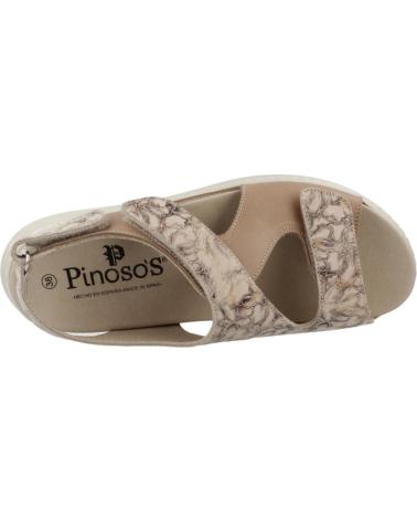 Sandalen für Damen PINOSOS SANDALIAS MUJER MODELO SENA COLOR MARRON LINEN