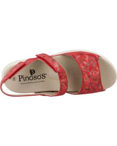 Sandalen für Damen PINOSOS SANDALIAS MUJER MODELO 8170P COLOR ROJO SANDIA