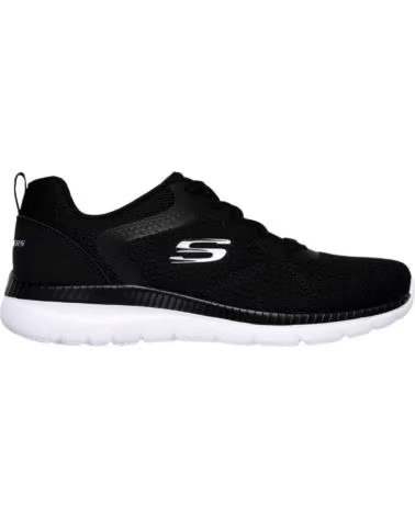 Trainers-De-Mujer-SKECHERS-ZAPATILLA-BOUNTIFUL-MUJER-12607-BKW-NEGRA-NEGRO