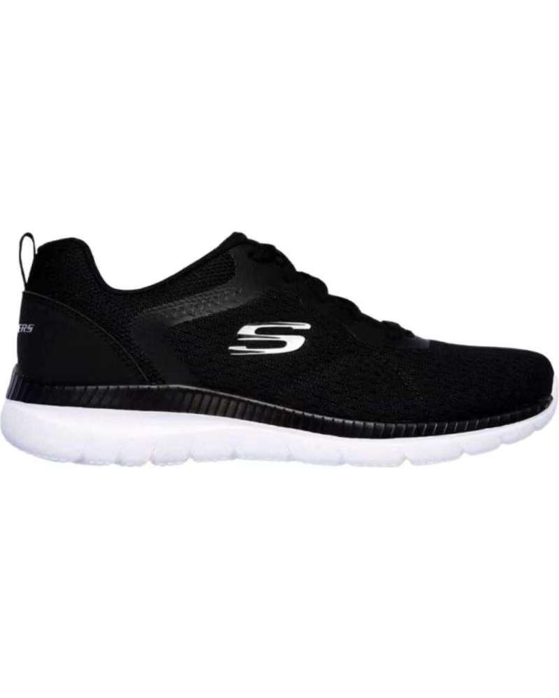 Trainers-De-Mujer-SKECHERS-ZAPATILLA-BOUNTIFUL-MUJER-12607-BKW-NEGRA-NEGRO
