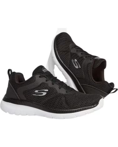 Trainers-De-Mujer-SKECHERS-ZAPATILLA-BOUNTIFUL-MUJER-12607-BKW-NEGRA-NEGRO