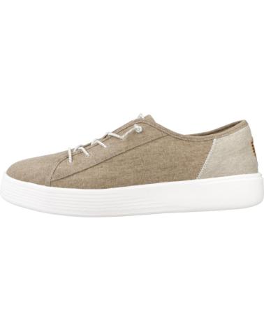 Zapatos de Hombre HEY DUDE INFORMALES HOMBRE MODELO CODY CRAFT LINEN COLOR MARRON CLARO TAN