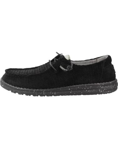 Zapatos de Mujer HEY DUDE ZAPATOS CASUAL MUJER MODELO WAVE CORDUROY COLOR NEGRO BLACK