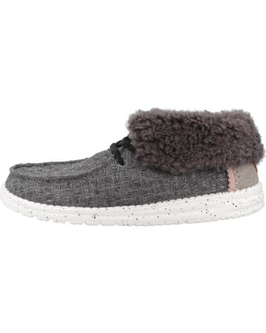 Schuhe für Damen HEY DUDE ZAPATOS CASUAL MUJER MODELO WENDY FOLD STITCH COZY COLOR GRI BLACK