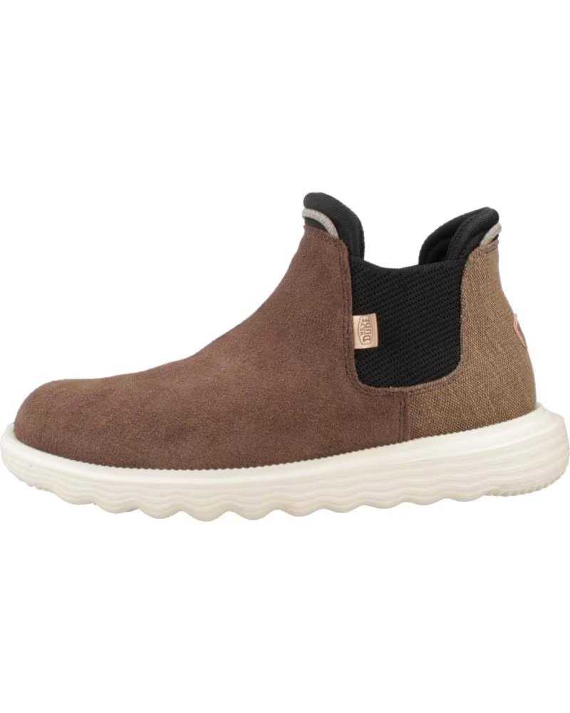 Stivaletti per Donna HEY DUDE BRANSON BOOT HD40389-21Q IN CAMOSCIO COLORE MARRONE COFFEE