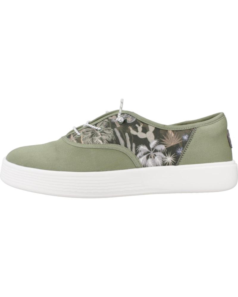 Zapatos de Hombre HEY DUDE INFORMALES HOMBRE MODELO CONWAY DESERT COLOR VERDE GREEN