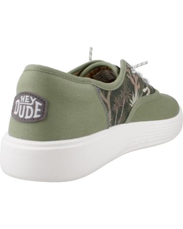 Zapatos de Hombre HEY DUDE INFORMALES HOMBRE MODELO CONWAY DESERT COLOR VERDE GREEN