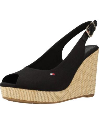Sandalias de Mujer TOMMY HILFIGER SANDALIAS ICONIC ELENA SLING BACK WEDGE NEGRO