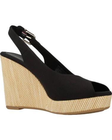 Sandalias de Mujer TOMMY HILFIGER SANDALIAS ICONIC ELENA SLING BACK WEDGE NEGRO