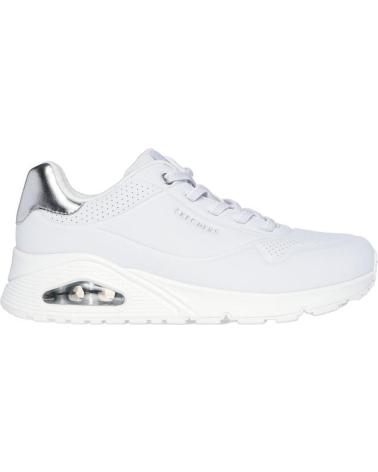 SKECHERS UNO SHIMMER AWAY MUJER 155196-WSL BLANCA PIEL BLANCO