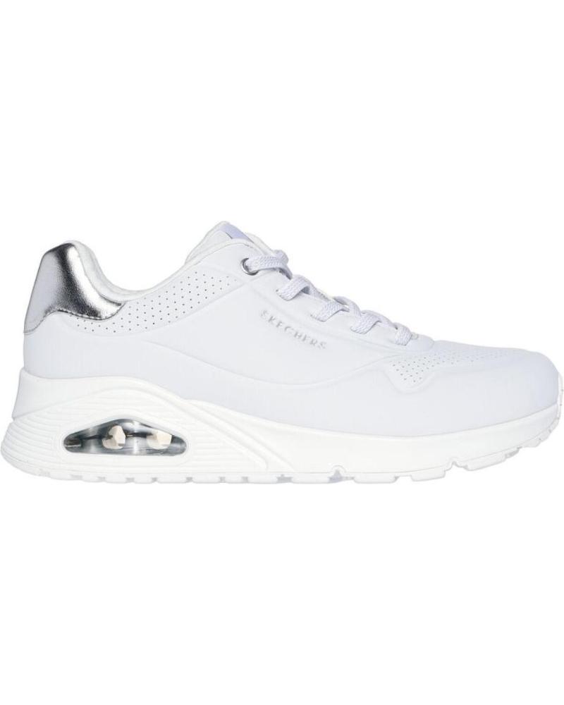 SKECHERS UNO SHIMMER AWAY MUJER 155196-WSL BLANCA PIEL BLANCO