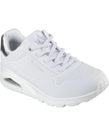 SKECHERS UNO SHIMMER AWAY MUJER 155196-WSL BLANCA PIEL BLANCO