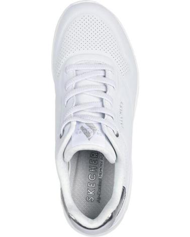 SKECHERS UNO SHIMMER AWAY MUJER 155196-WSL BLANCA PIEL BLANCO