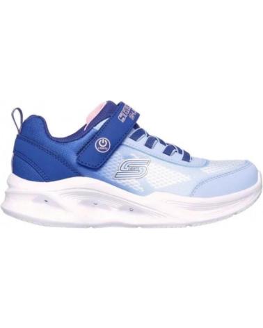 ZAPATILLAS SKECHERS CON LUCES 303714L NVLB AZUL Y ROSA AZUL