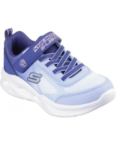 ZAPATILLAS SKECHERS CON LUCES 303714L NVLB AZUL Y ROSA AZUL