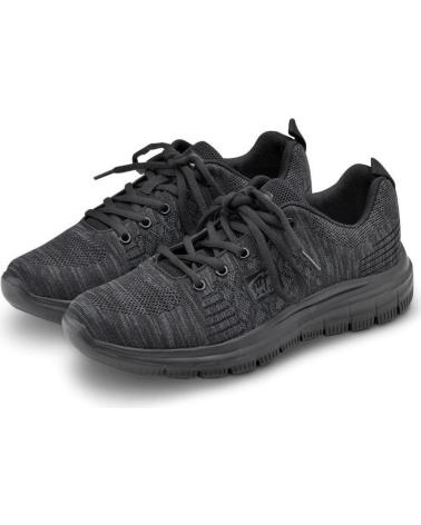 Woman and Man Trainers CALZAMEDI ZAPATILLAS SAGUYS 21014 POCO PESO SPORT CASUAL NEGRO