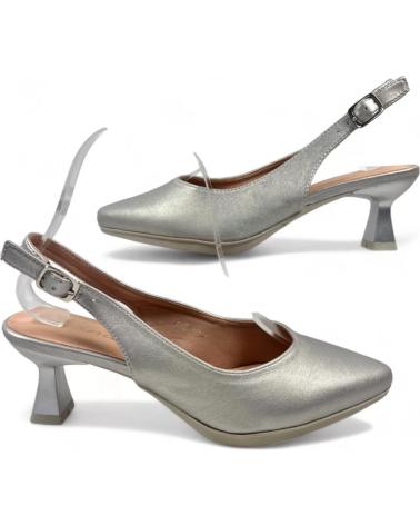 Sandálias de Mulher TIMBOS SANDALIA TACON DESTALONADO MUJER PLATA 130419 PLATEADO