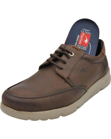 Zapatos de Hombre FLUCHOS - BLUCHERS HOMBRE PLANTILLA EXTRAIBLE CORDONES M CASTANO
