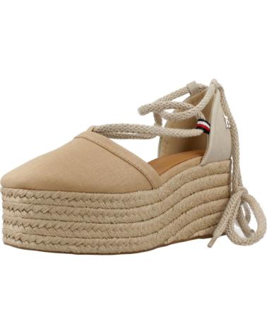 Sandales-De-Mujer-TOMMY-HILFIGER-ALPARGATA-CLOSED-MARRóN