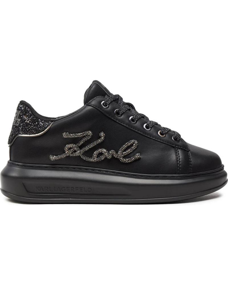Deportivas de Mujer KARL LAGERFELD KAPRI SIGNIA RHINESTONE LO KL62510G NEGRO