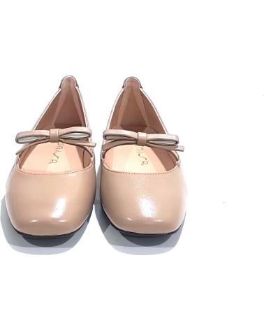 Zapatos de Mujer UNISA SABRINA PLANA DE PIEL CON SUELA DE GOMA ARENA