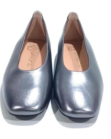 Zapatos de Mujer UNISA SABRINA PLANA DE PIEL CON SUELA DE GOMA ANTRACITA
