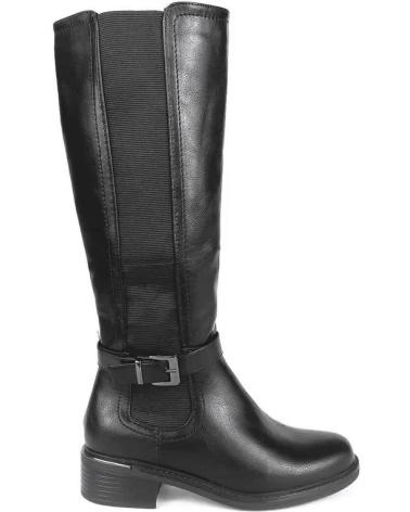 Botas-De-Mujer-PUNTOSALAO-BOTAS-ALTAS-NEGRAS-PLANAS-CON-CORREA-Y-HEBILLA-PARA-MUJER-VARIOS-COLORES