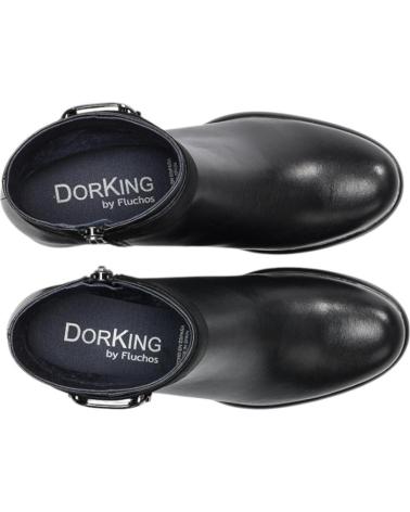 Stivaletti per Donna DORKING BOTINES PIEL NEGROS SUGARNOBUK NEGRO
