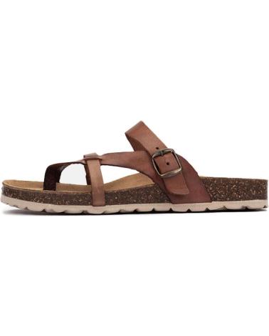 Woman Sandals KARTAMO SANDALIA PLANA MARRON MUJER MARRóN