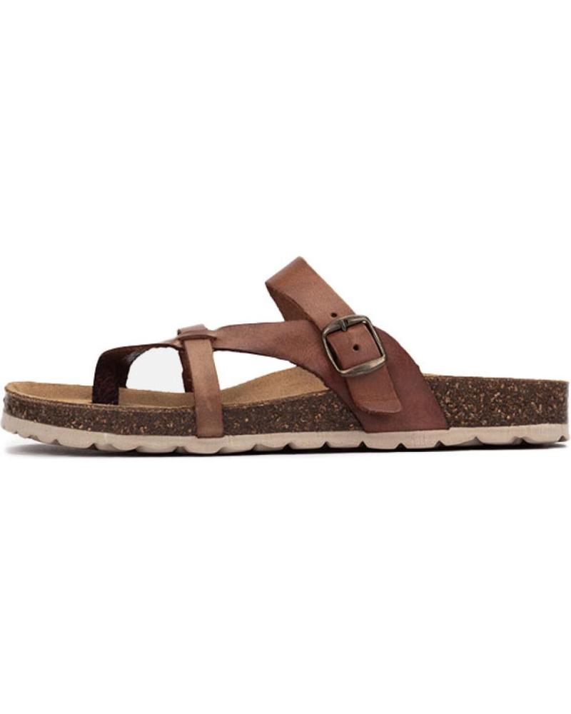 Woman Sandals KARTAMO SANDALIA PLANA MARRON MUJER MARRóN