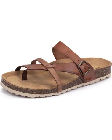 Woman Sandals KARTAMO SANDALIA PLANA MARRON MUJER MARRóN