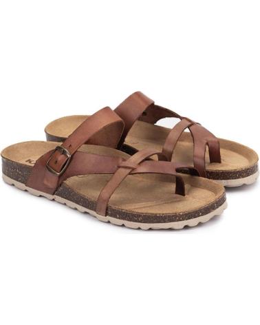 Woman Sandals KARTAMO SANDALIA PLANA MARRON MUJER MARRóN