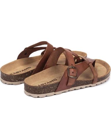 Woman Sandals KARTAMO SANDALIA PLANA MARRON MUJER MARRóN
