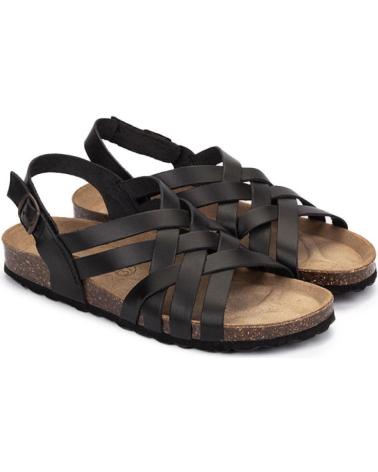 Woman Sandals KARTAMO SANDALIA PLANA NEGRA MUJER NEGRO