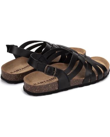 Woman Sandals KARTAMO SANDALIA PLANA NEGRA MUJER NEGRO