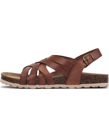 Woman Sandals KARTAMO SANDALIA PLANA MARRON MUJER MARRóN