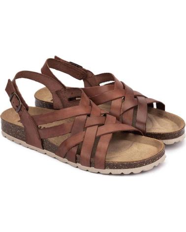 Woman Sandals KARTAMO SANDALIA PLANA MARRON MUJER MARRóN
