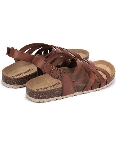 Woman Sandals KARTAMO SANDALIA PLANA MARRON MUJER MARRóN