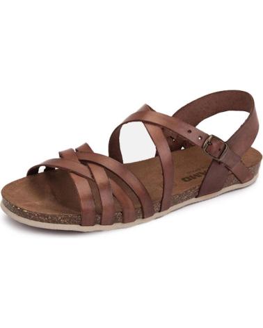 Woman Sandals KARTAMO SANDALIA PLANA MARRON MUJER MARRóN