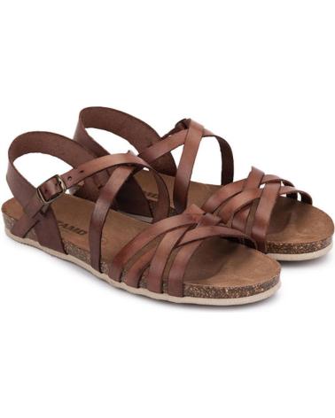 Woman Sandals KARTAMO SANDALIA PLANA MARRON MUJER MARRóN