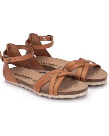Woman Sandals KARTAMO SANDALIA PLANA MARRON MUJER MARRóN