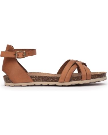 Woman Sandals KARTAMO SANDALIA PLANA MARRON MUJER MARRóN