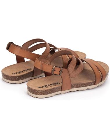 Woman Sandals KARTAMO SANDALIA PLANA MARRON MUJER MARRóN