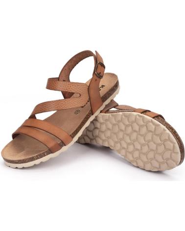 Woman Sandals KARTAMO SANDALIA PLANA MARRON MUJER MARRóN