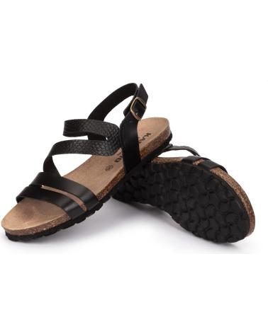 Woman Sandals KARTAMO SANDALIA PLANA NEGRA MUJER NEGRO