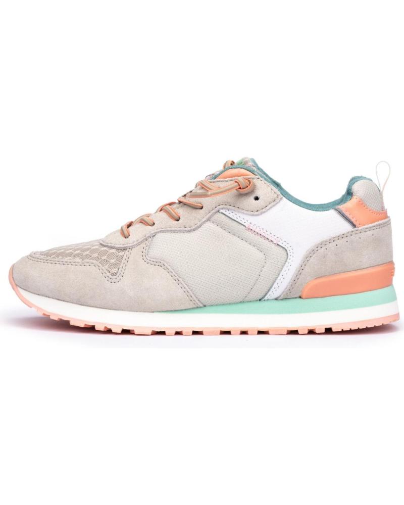 Esportes  de Mulher MEROHE ZAPATILLAS DEPORTIVAS DE PIEL GRIS MUJER GRIS CLARO