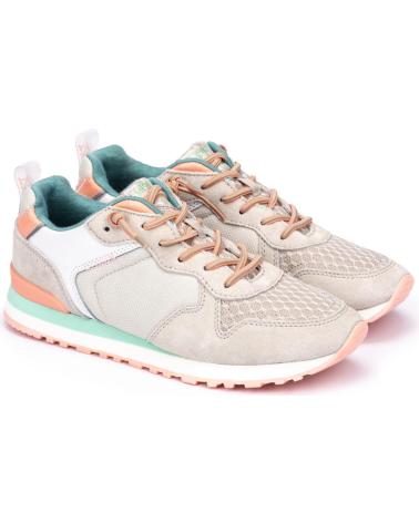 Esportes  de Mulher MEROHE ZAPATILLAS DEPORTIVAS DE PIEL GRIS MUJER GRIS CLARO