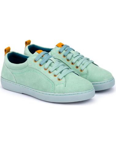 Esportes--De-Mujer-MEROHE-ZAPATILLAS-DE-PIEL-MUJER-VERDE-AGUA
